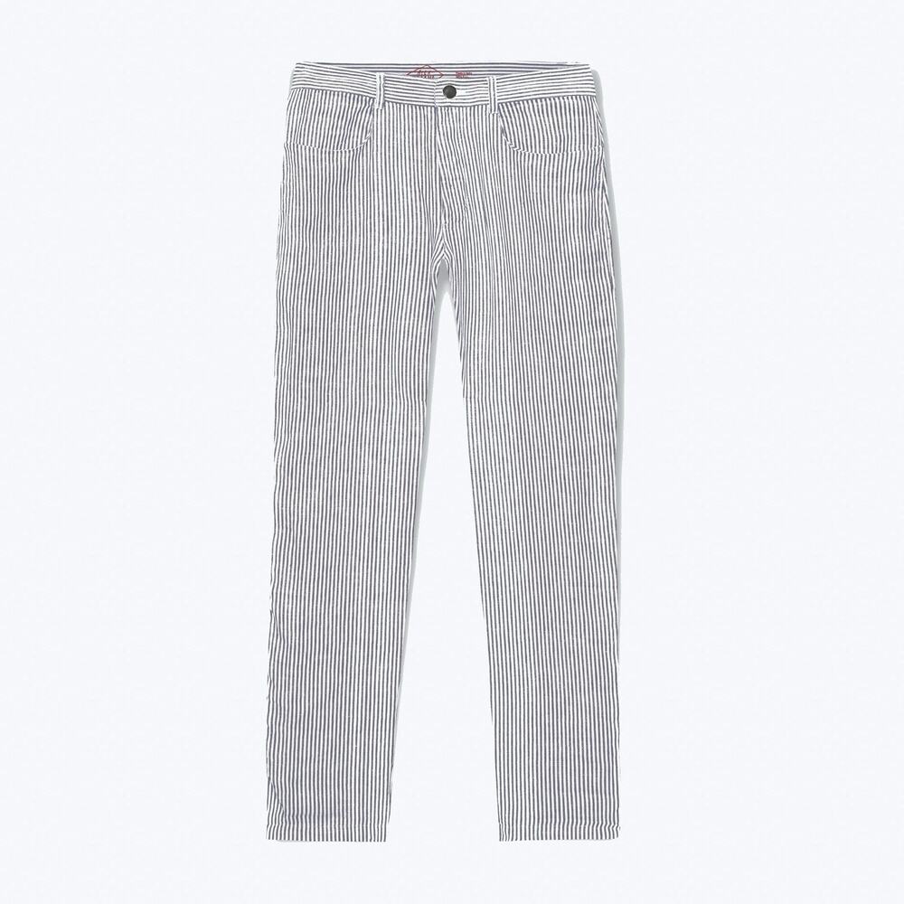 Alex Crane Cham Pants Railroad Striped Trousers Lines Linen Men’s Size 30x30